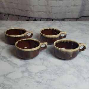 Monmouth Brown Western Vintage Soup Cups